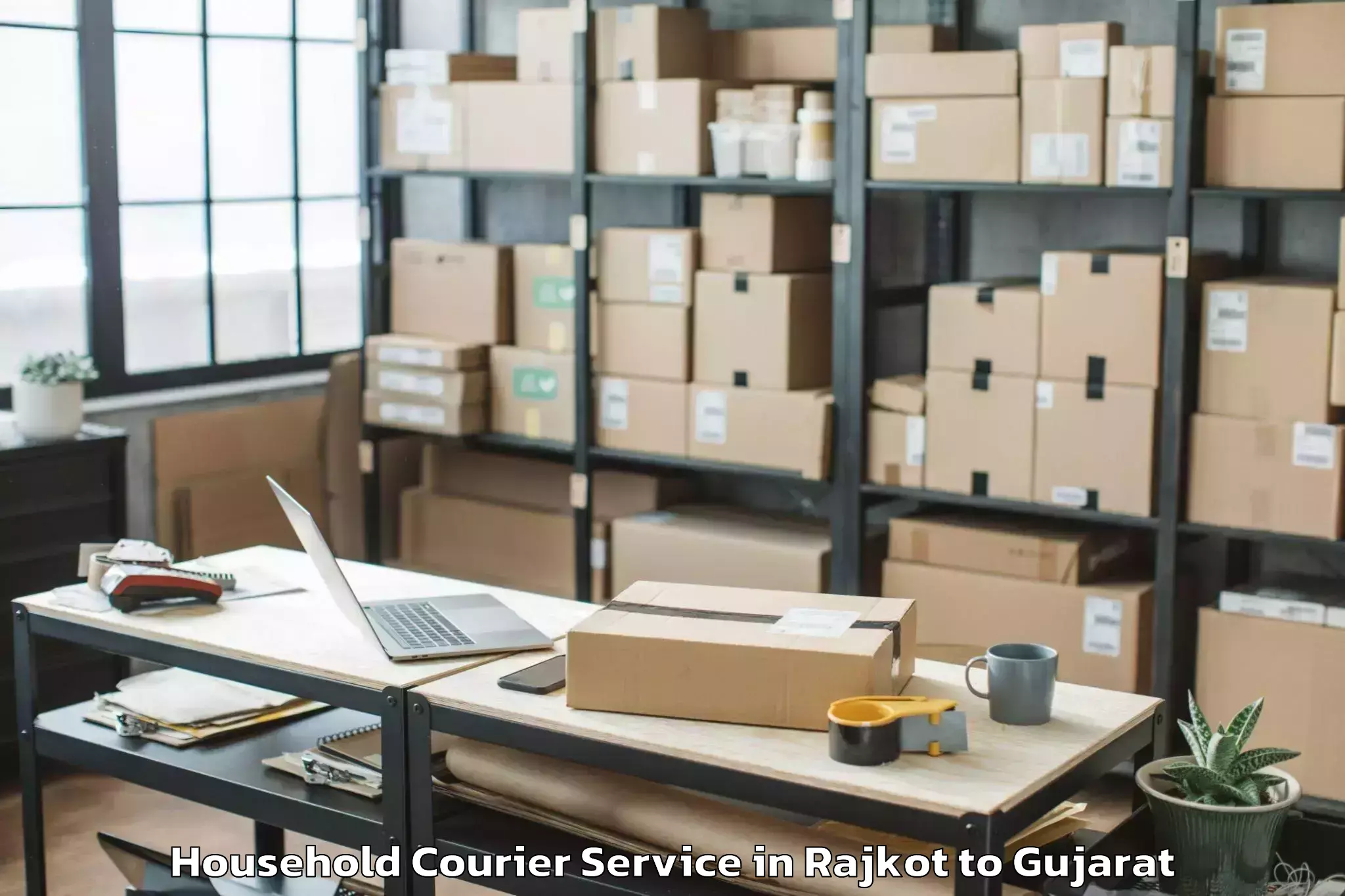 Discover Rajkot to Delvada Household Courier